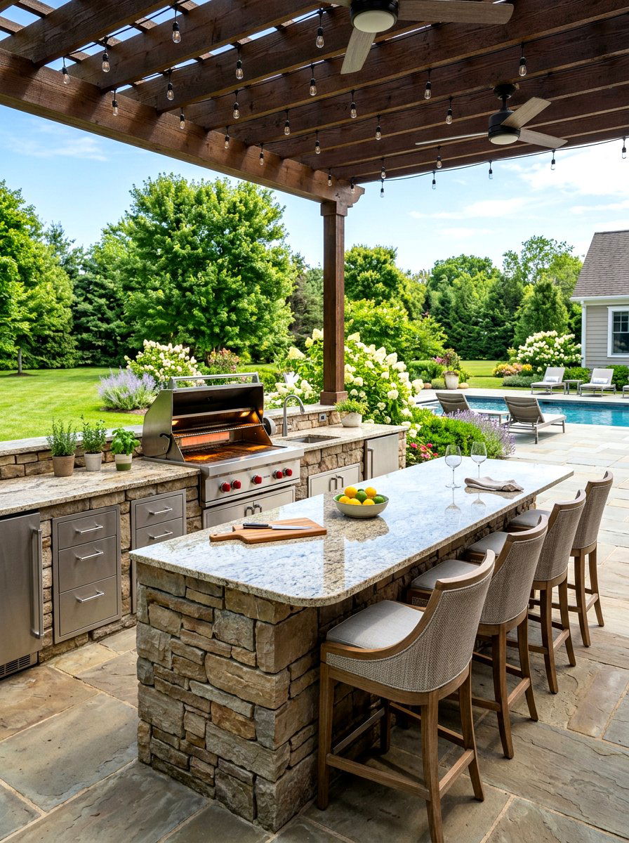 Outdoor Kitchen - 30 Pinterest backyard makeover ideas