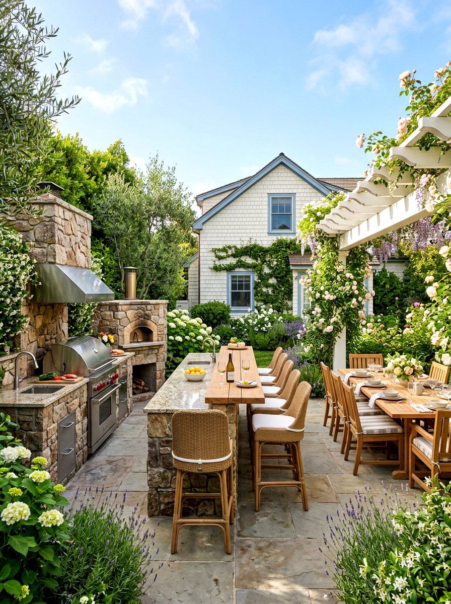 Outdoor Kitchen - 30 Nancy Meyers garden ideas