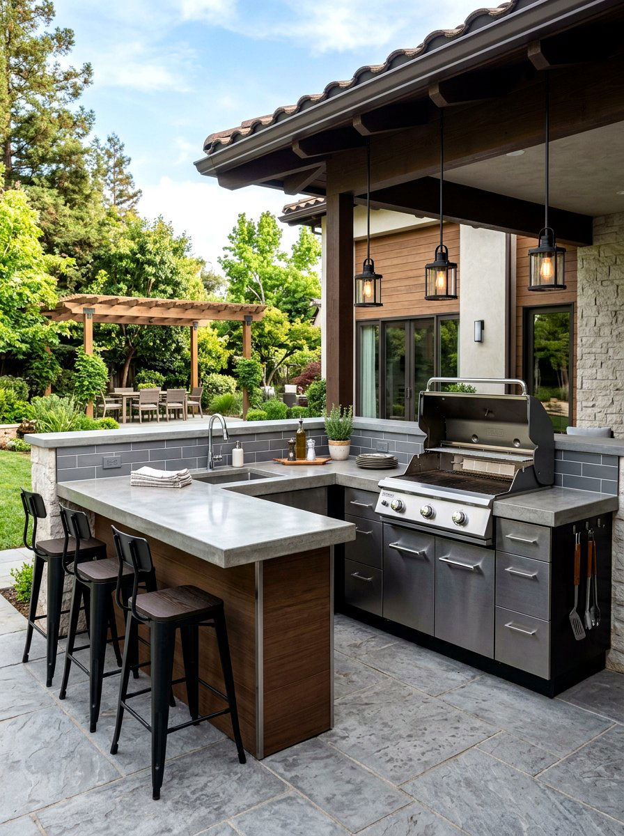 Outdoor Kitchen Area - 30 modern patio ideas