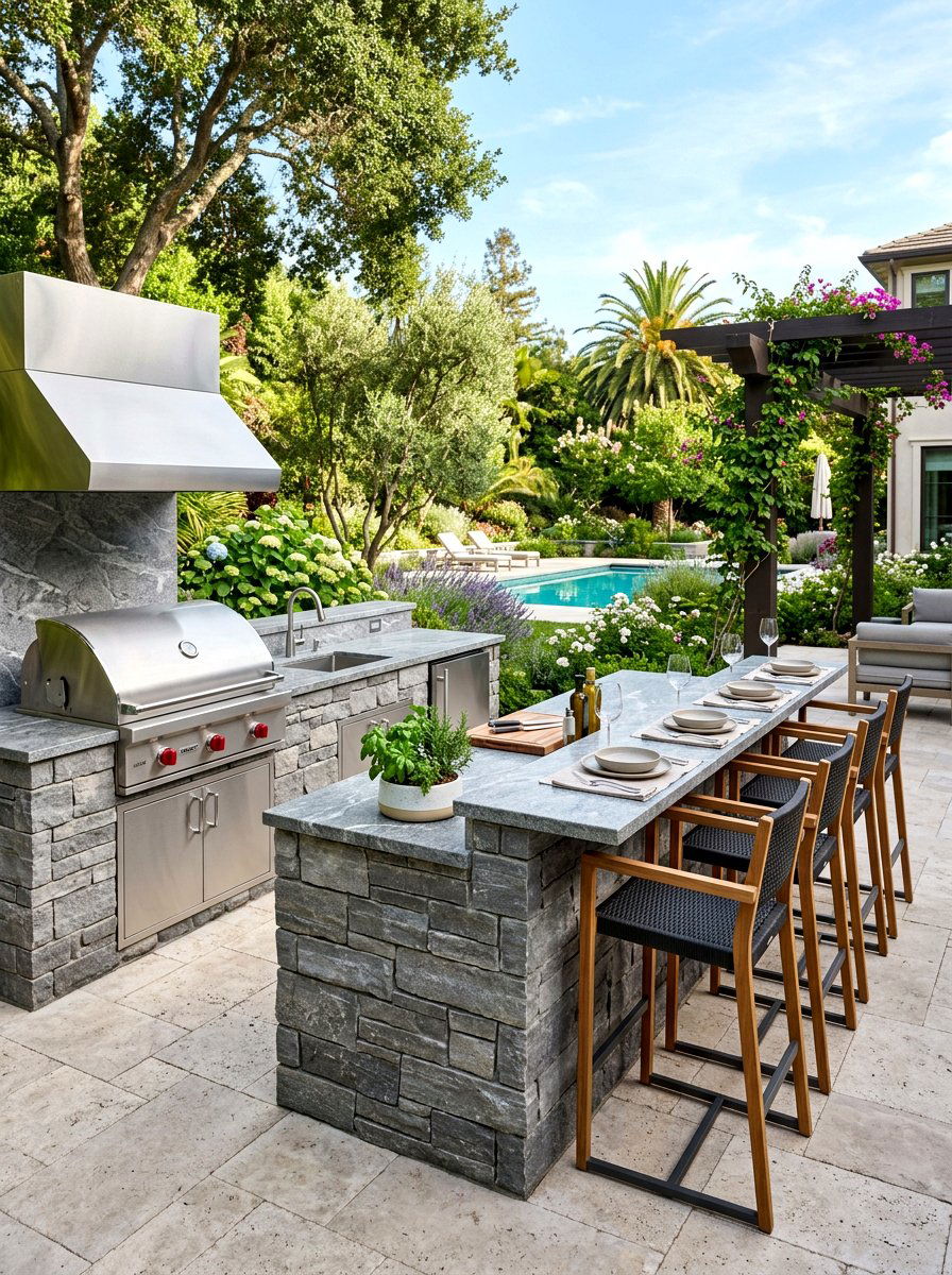 Outdoor Kitchen Area - 30 backyard makeover ideas