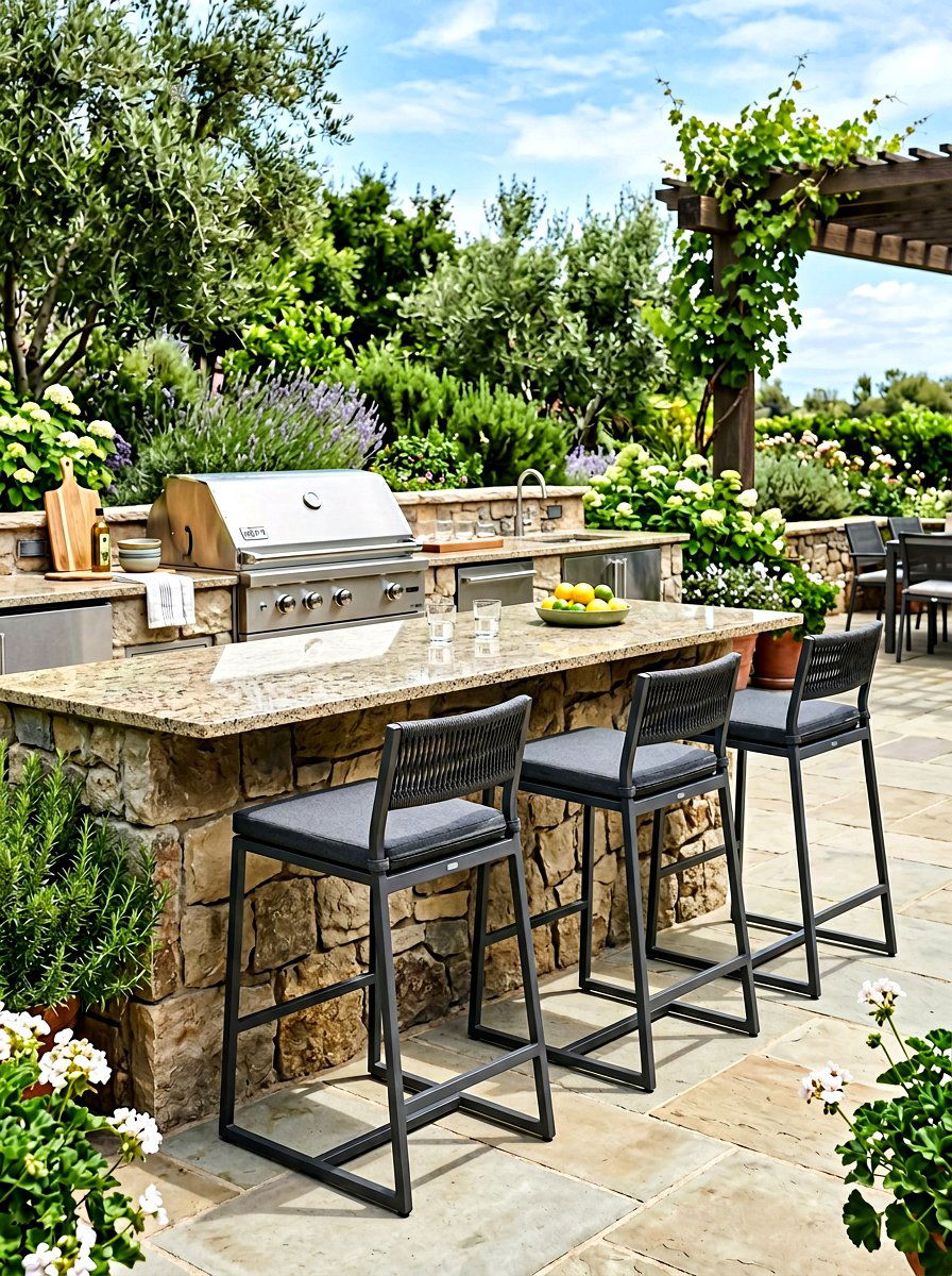 Outdoor Kitchen Bar Stools - 30 outdoor furniture arrangement ideas