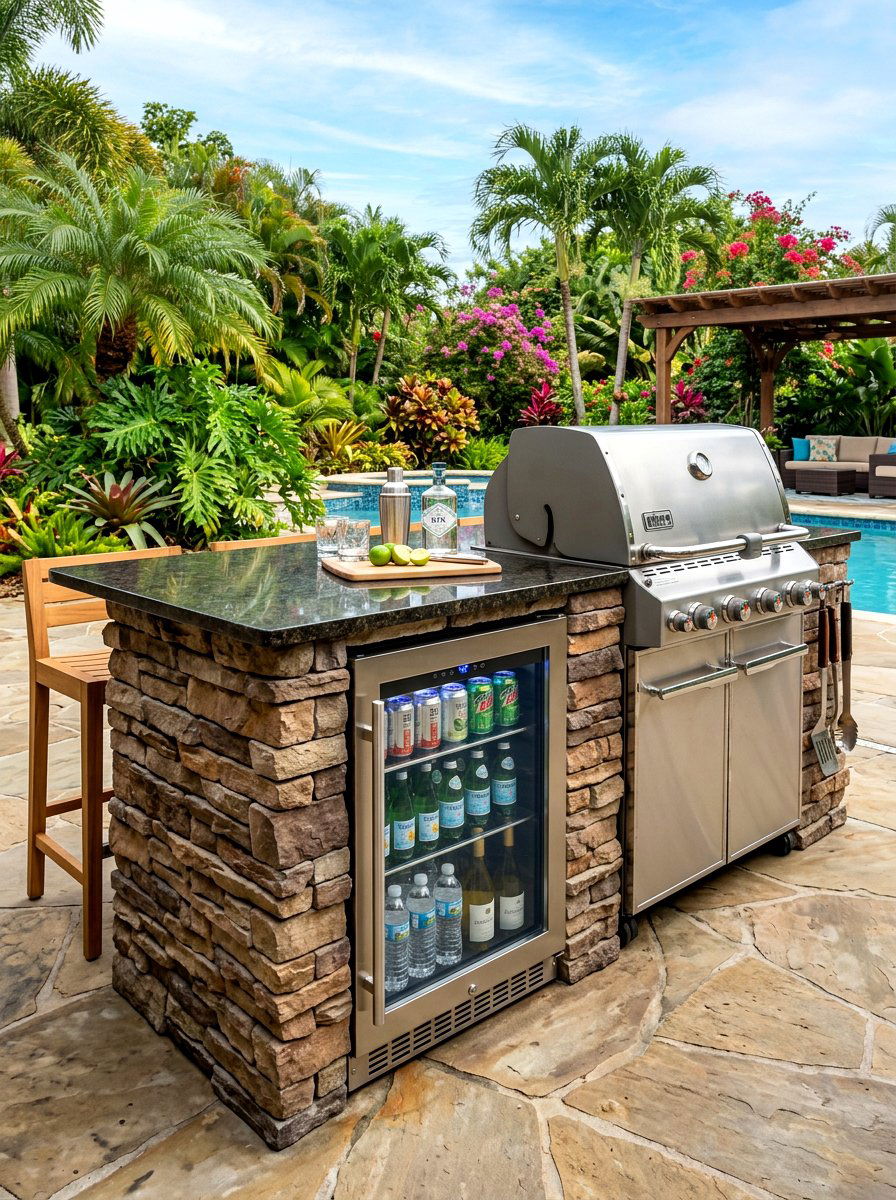 Outdoor Kitchen Beverage Fridge Cabinet - 30 beverage cooler cabinet ideas