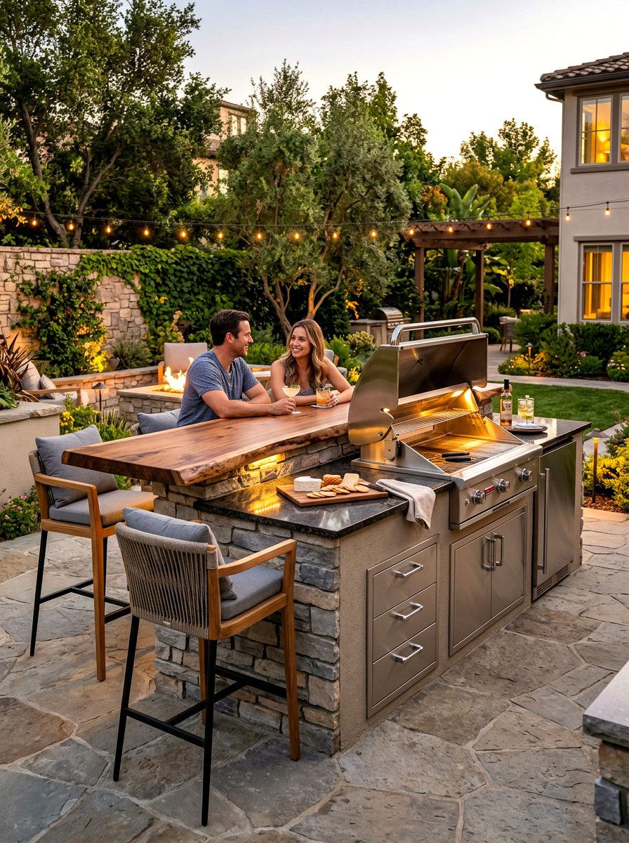Outdoor Kitchen Breakfast Bar - 30 grill island ideas