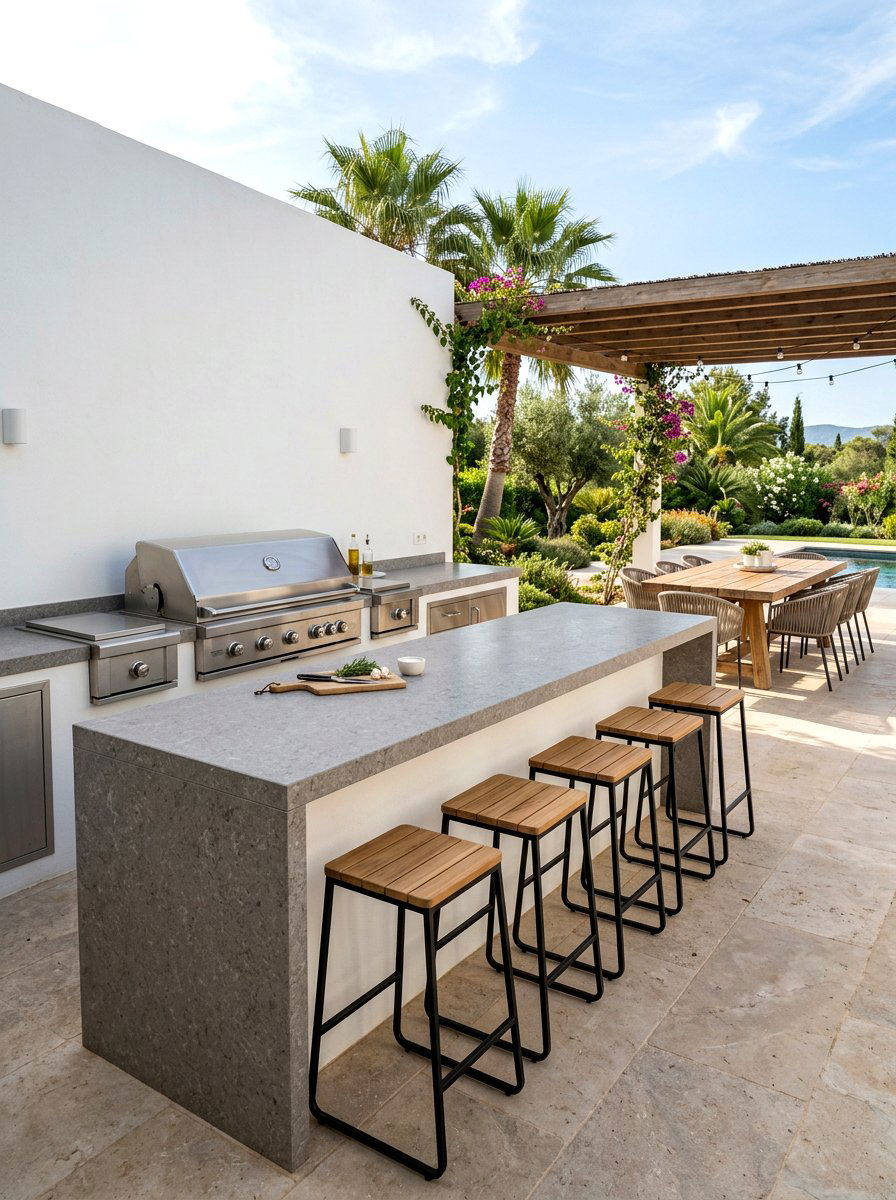 Outdoor Kitchen Counter - 30 California casual patio ideas