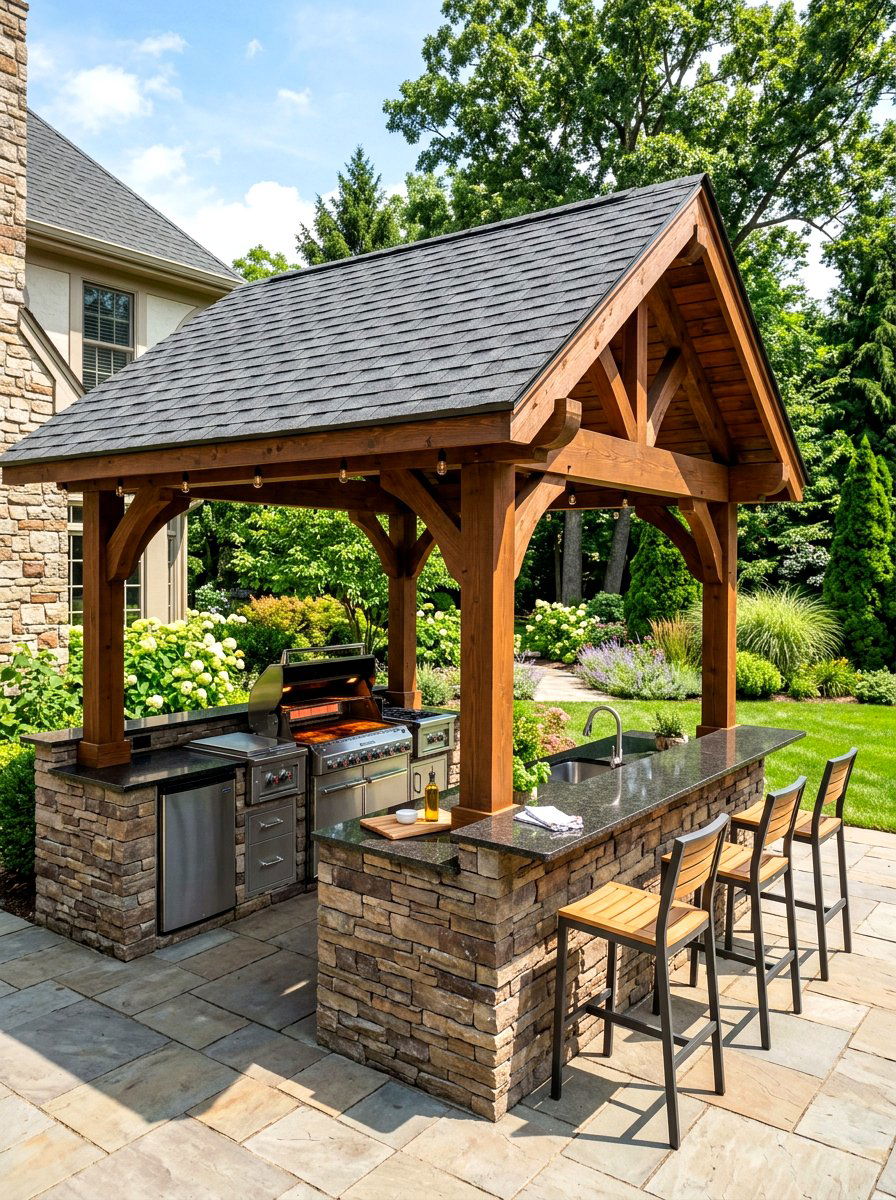 Outdoor Kitchen Cover - 30 covered patio ideas