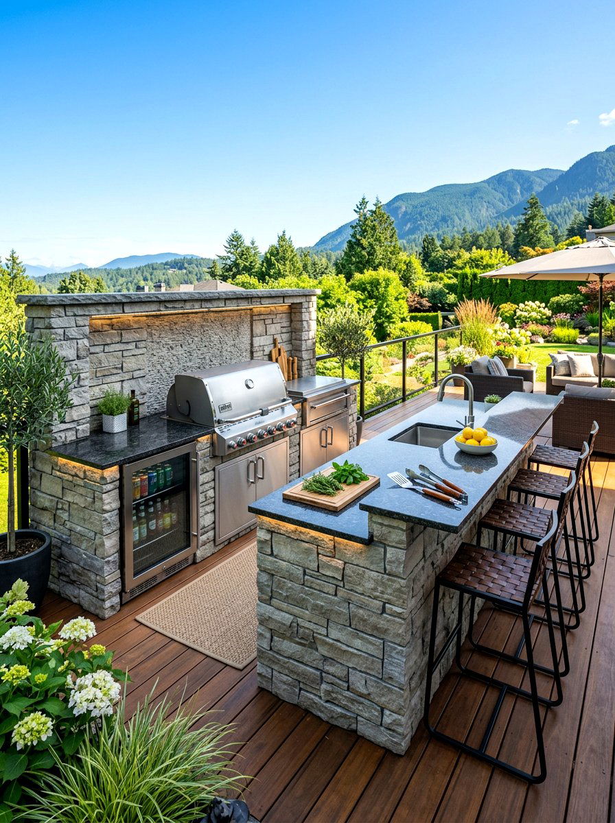 Outdoor Kitchen Deck - 30 deck decorating ideas