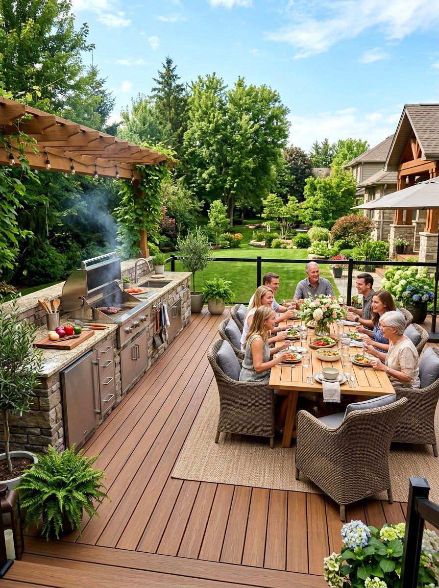 Outdoor Kitchen Deck Dining - 30 deck dining zone ideas