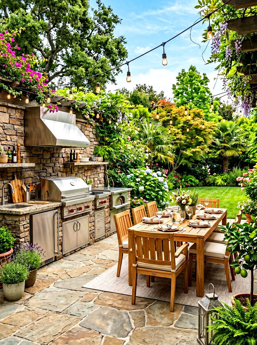 Outdoor Kitchen Dining Area - 30 multipurpose room ideas