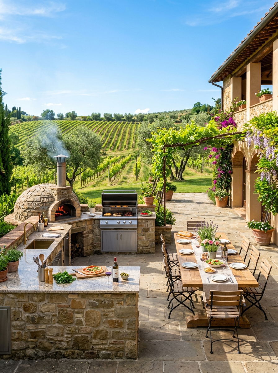 Outdoor Kitchen Extension - 30 wine country kitchen ideas