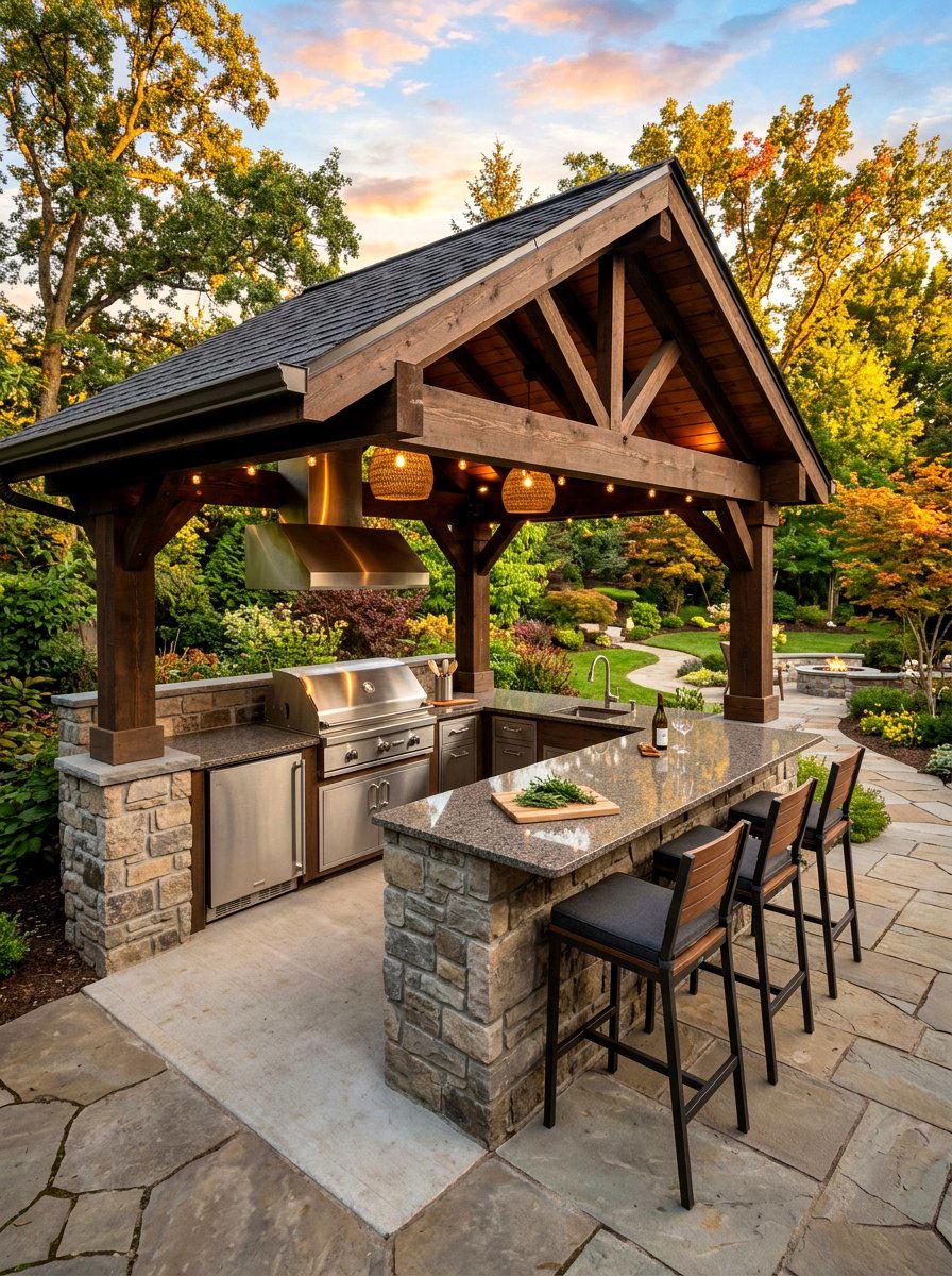 Outdoor Kitchen Gazebo - 30 gazebo decorating ideas
