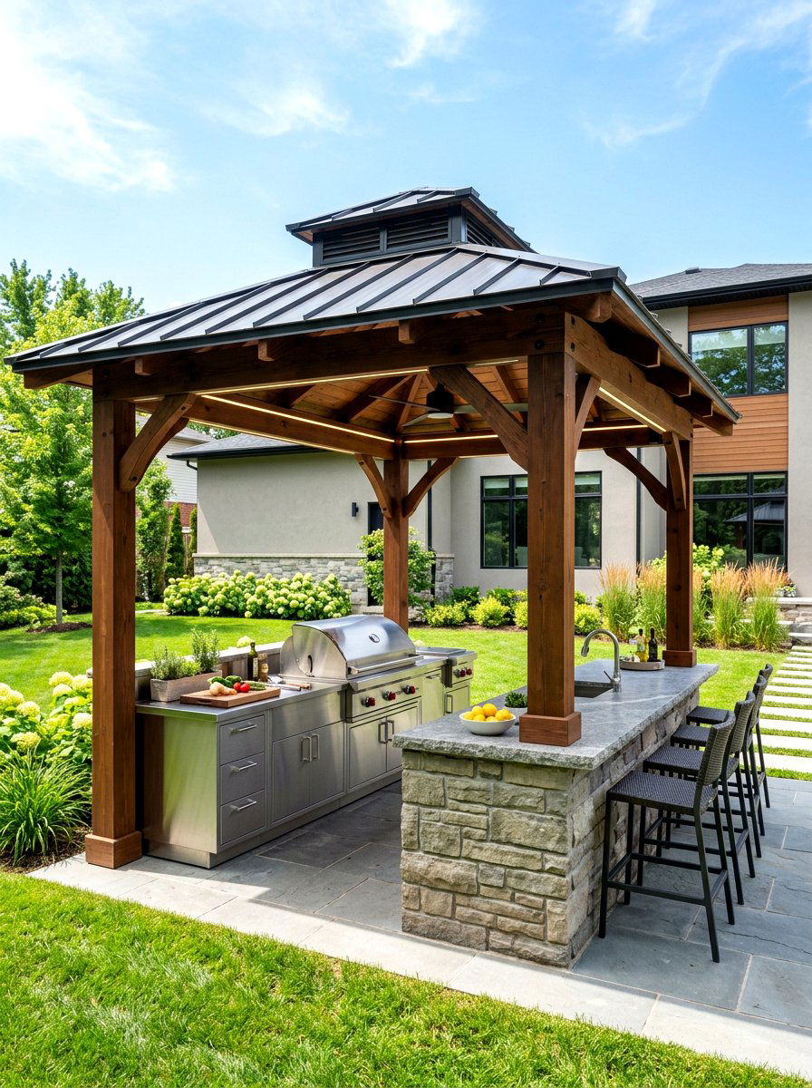 Outdoor Kitchen Gazebo - 30 gazebo ideas