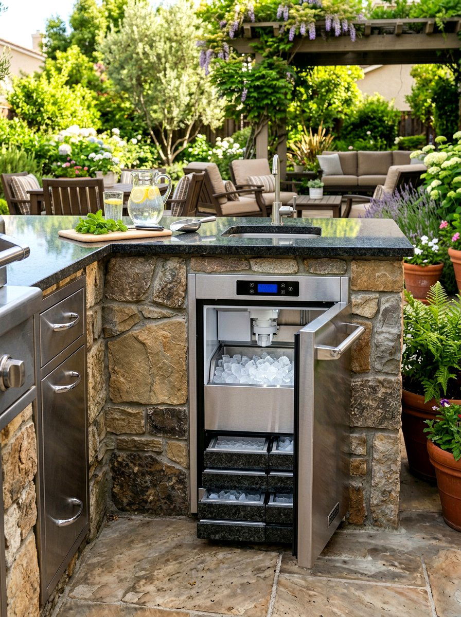 Outdoor Kitchen Ice Maker - 30 ice maker nook ideas