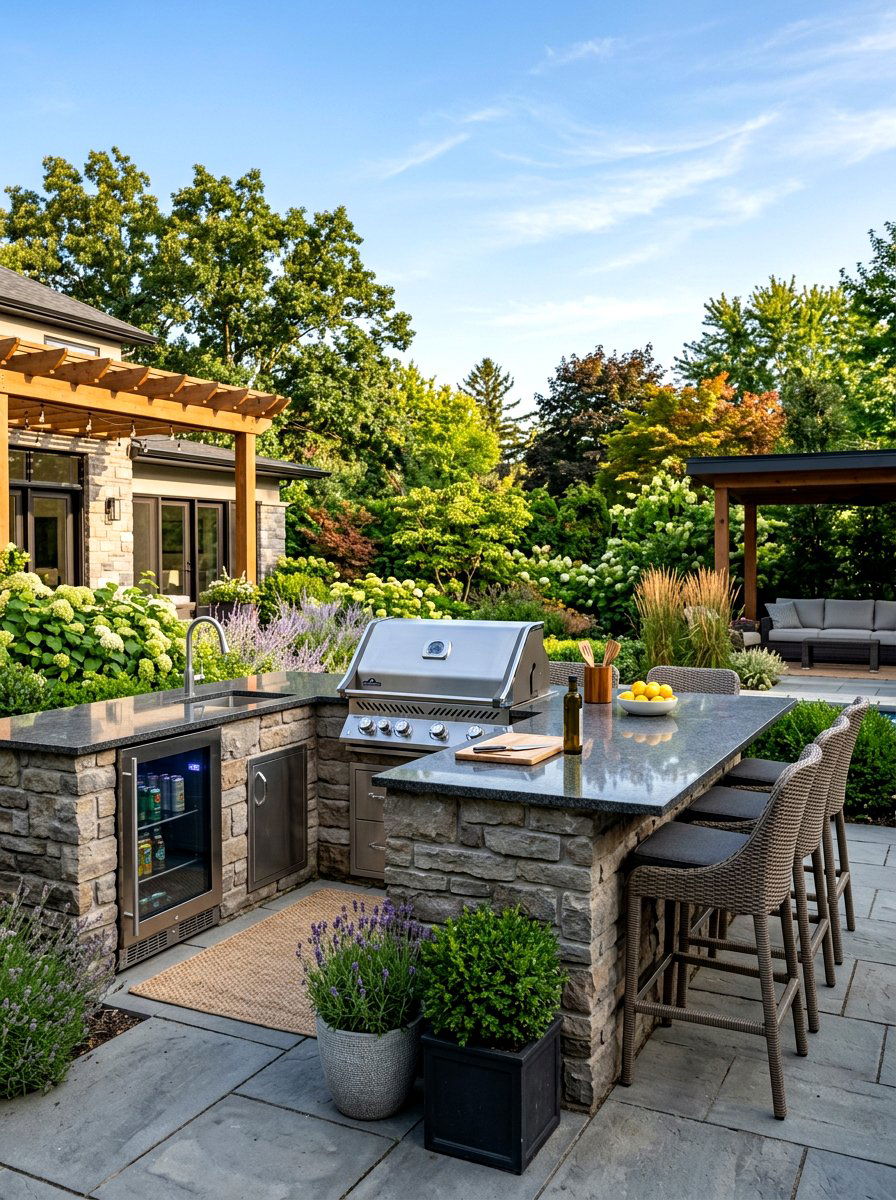 Outdoor Kitchen Island - 30 backyard entertaining ideas