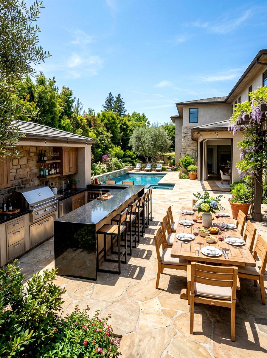 Outdoor Kitchen Patio - 30 boutique hotel patio ideas