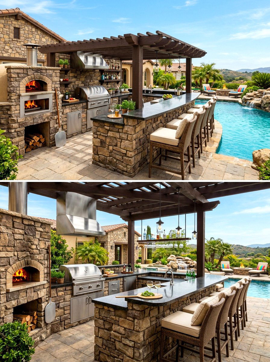 Outdoor Kitchen Pool Bar - 30 poolside bar ideas