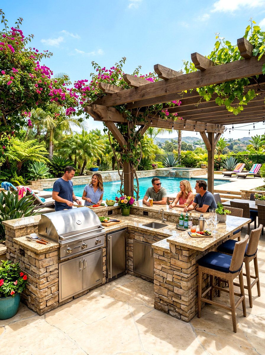 Outdoor Kitchen Pool Patio - 30 pool patio ideas