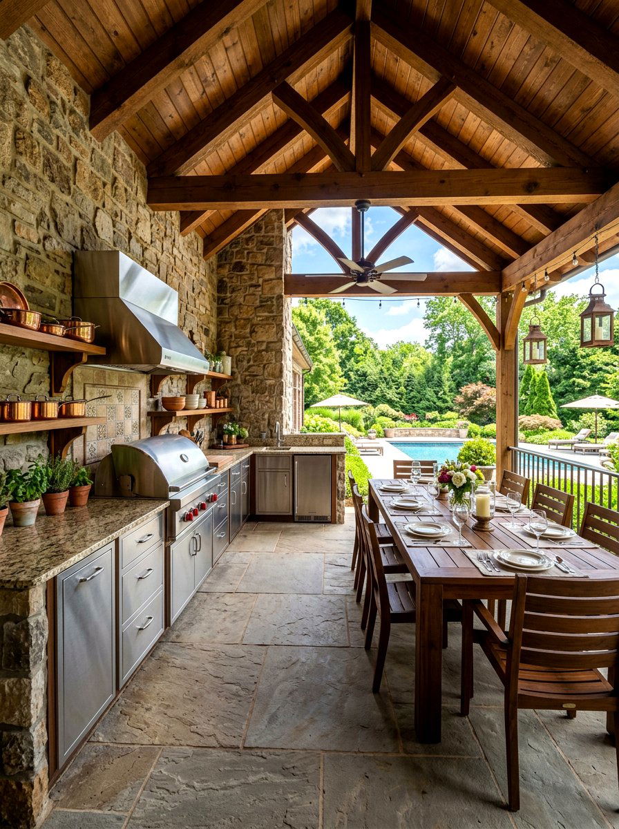 Outdoor Kitchen Porch - 30 back porch ideas