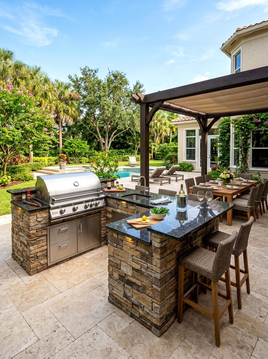 Outdoor Kitchen Setup - 30 southwestern backyard ideas