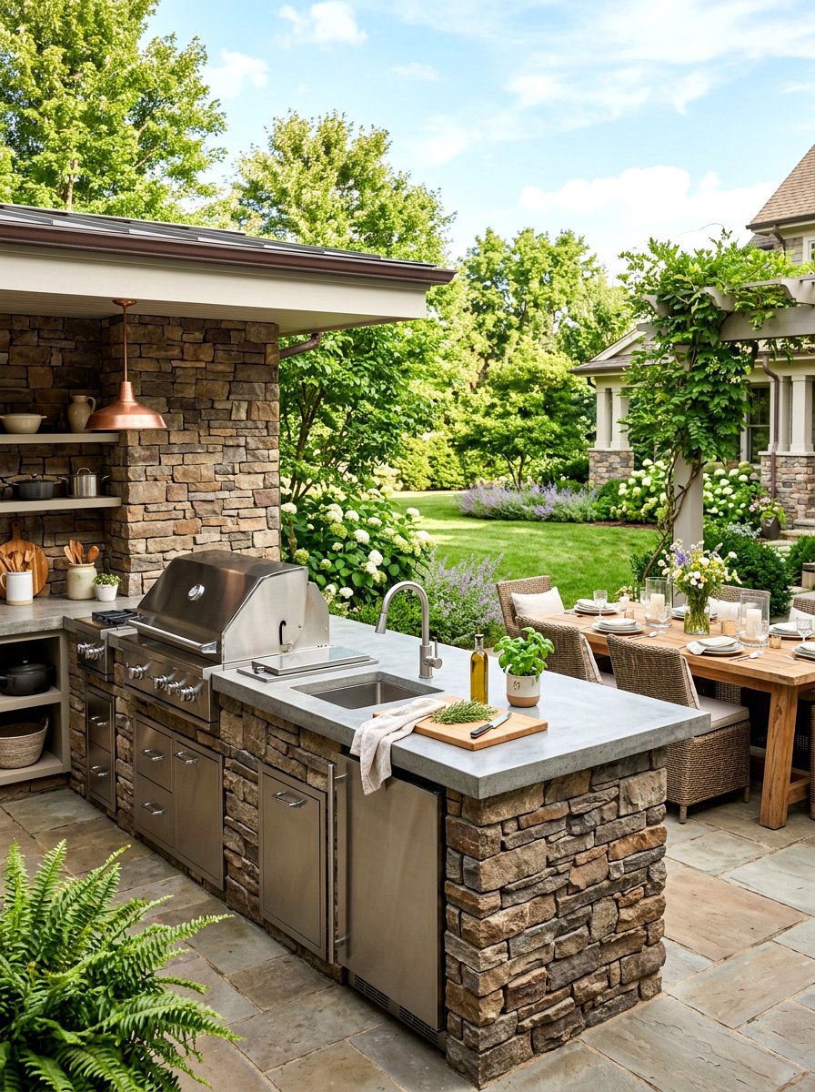 Outdoor Kitchen Station - 30 summer garden ideas