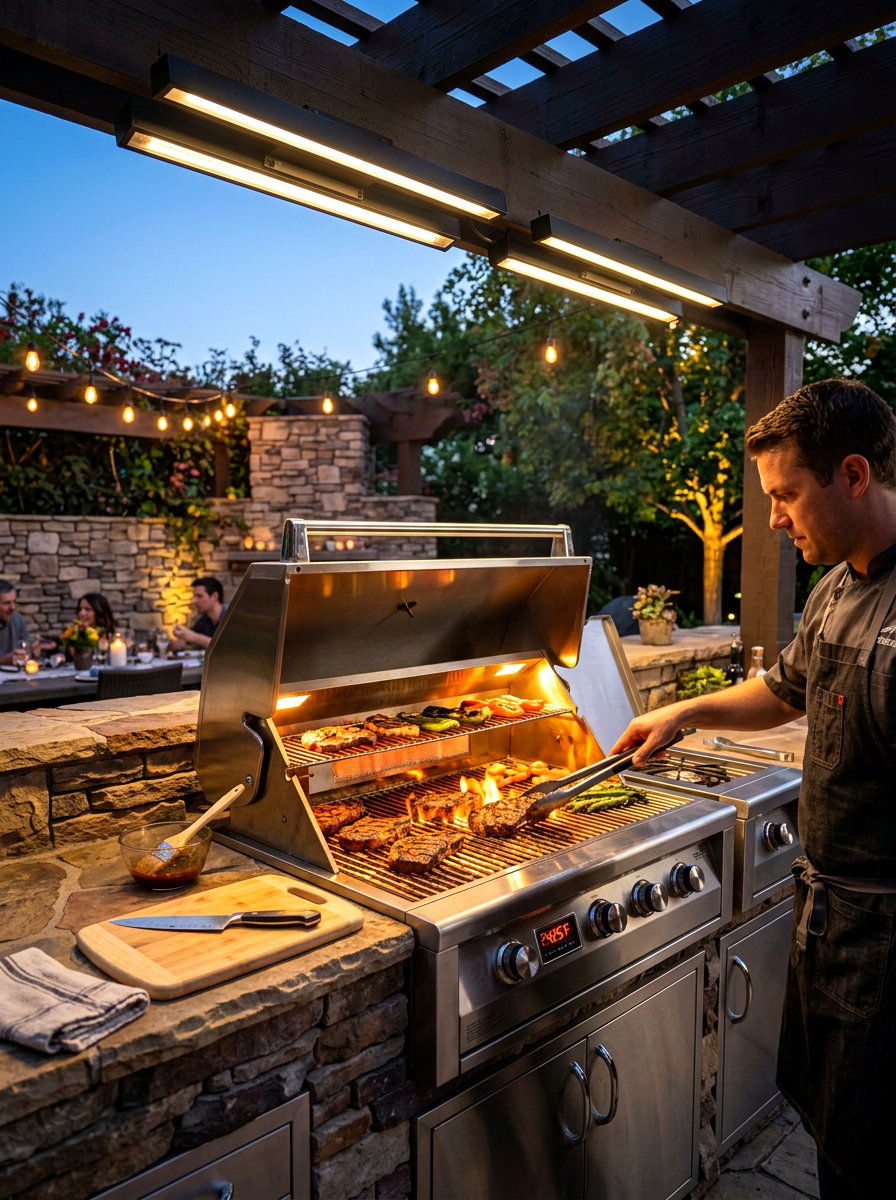 Outdoor Kitchen Task Lighting - 30 moody outdoor lighting ideas
