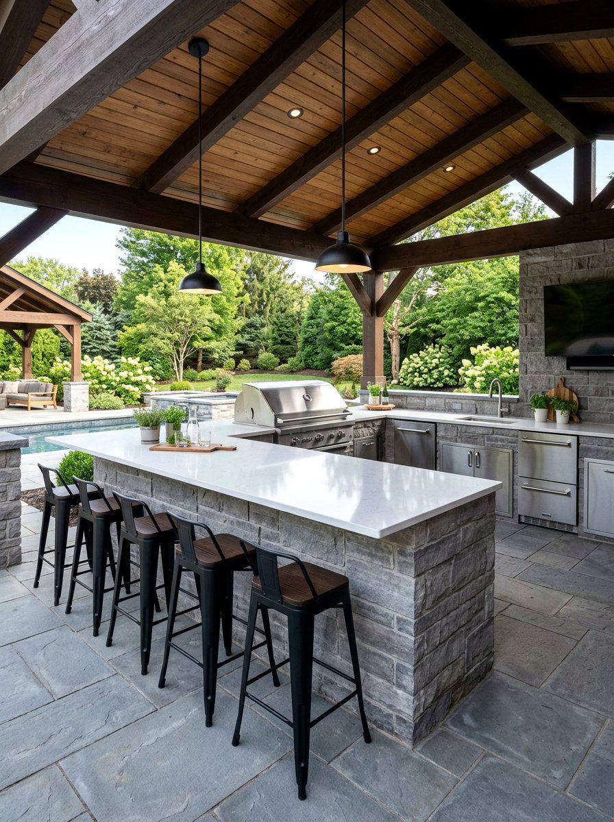 Outdoor Kitchen Transitional Style - 30 transitional patio ideas