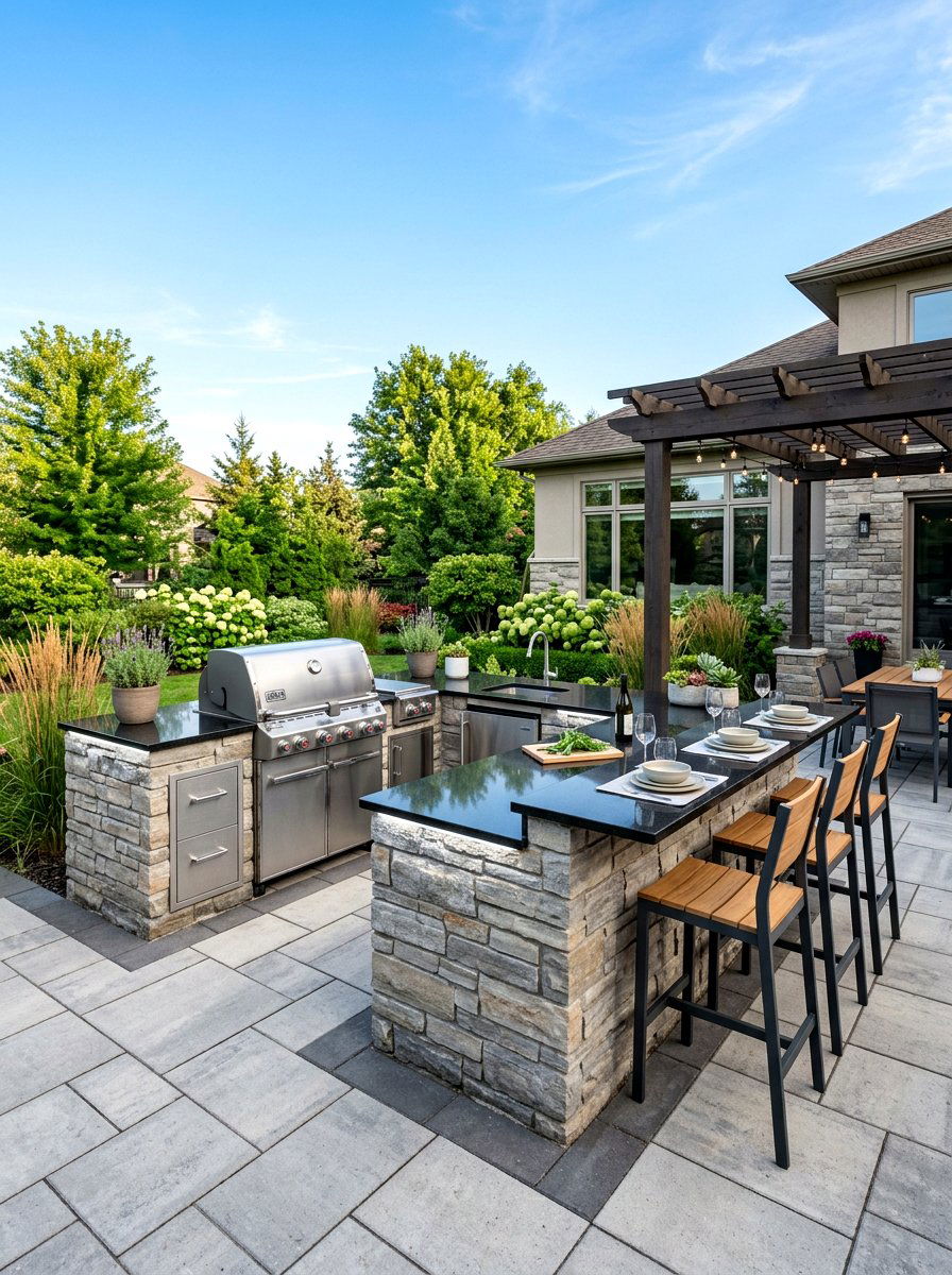 Outdoor Kitchen - 30 backyard landscaping ideas