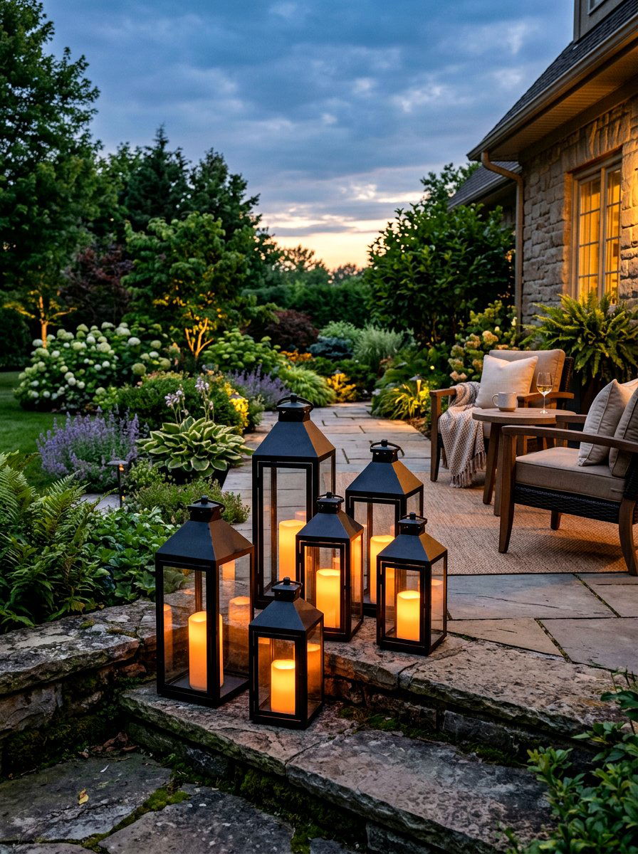 Outdoor Lantern Lighting - 30 summer entertaining patio ideas