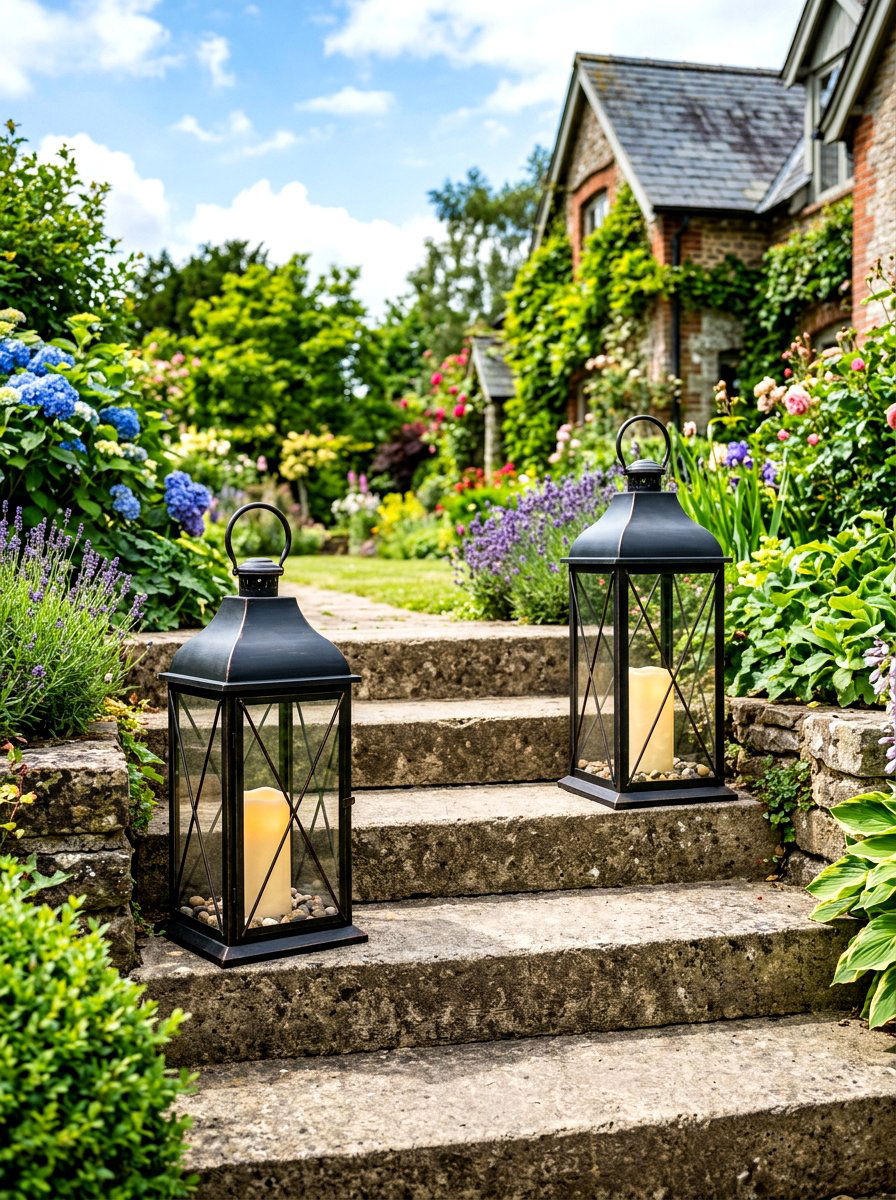 Outdoor Lanterns - 30 front steps decor ideas