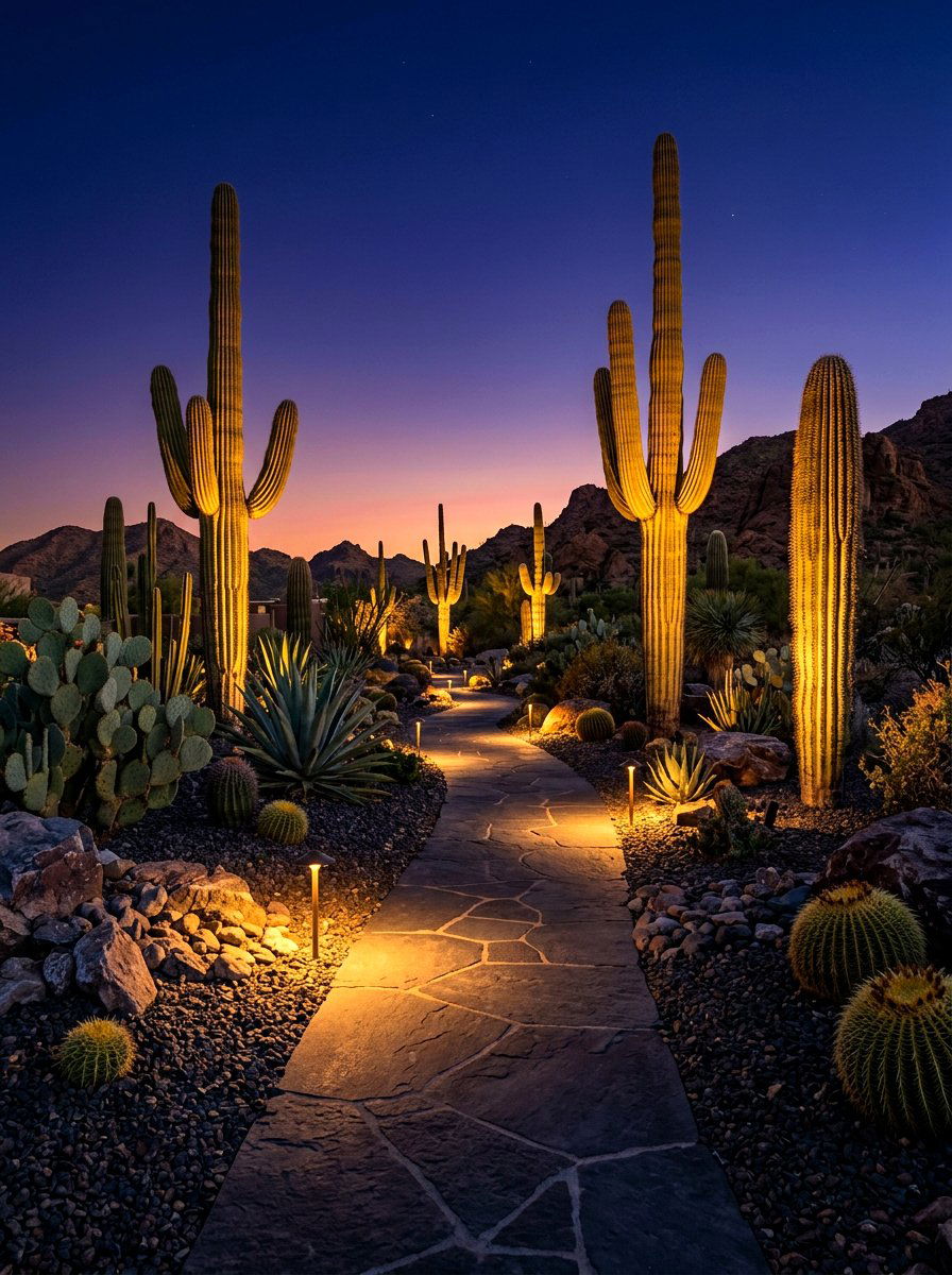 Outdoor Lighting - 30 xeriscape backyard ideas