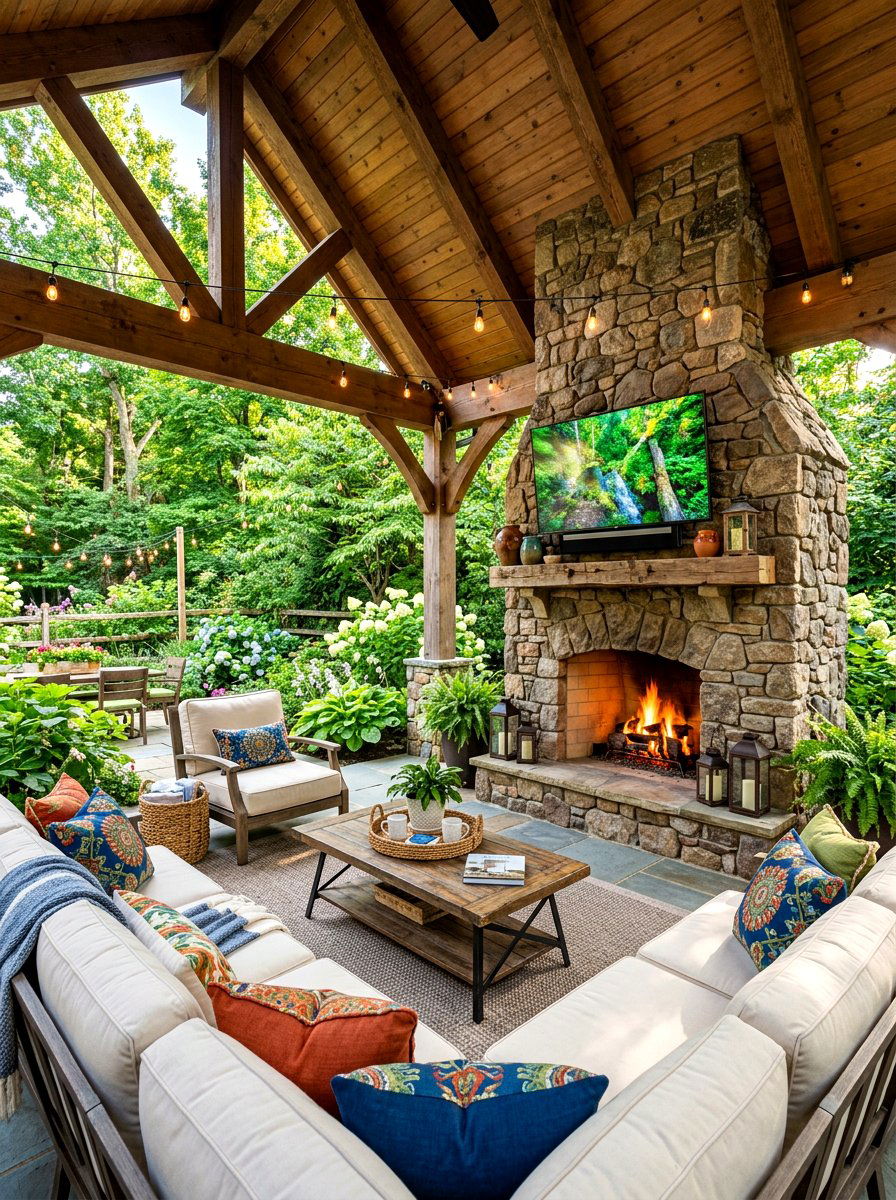 Outdoor Living Room - 30 cozy backyard room ideas