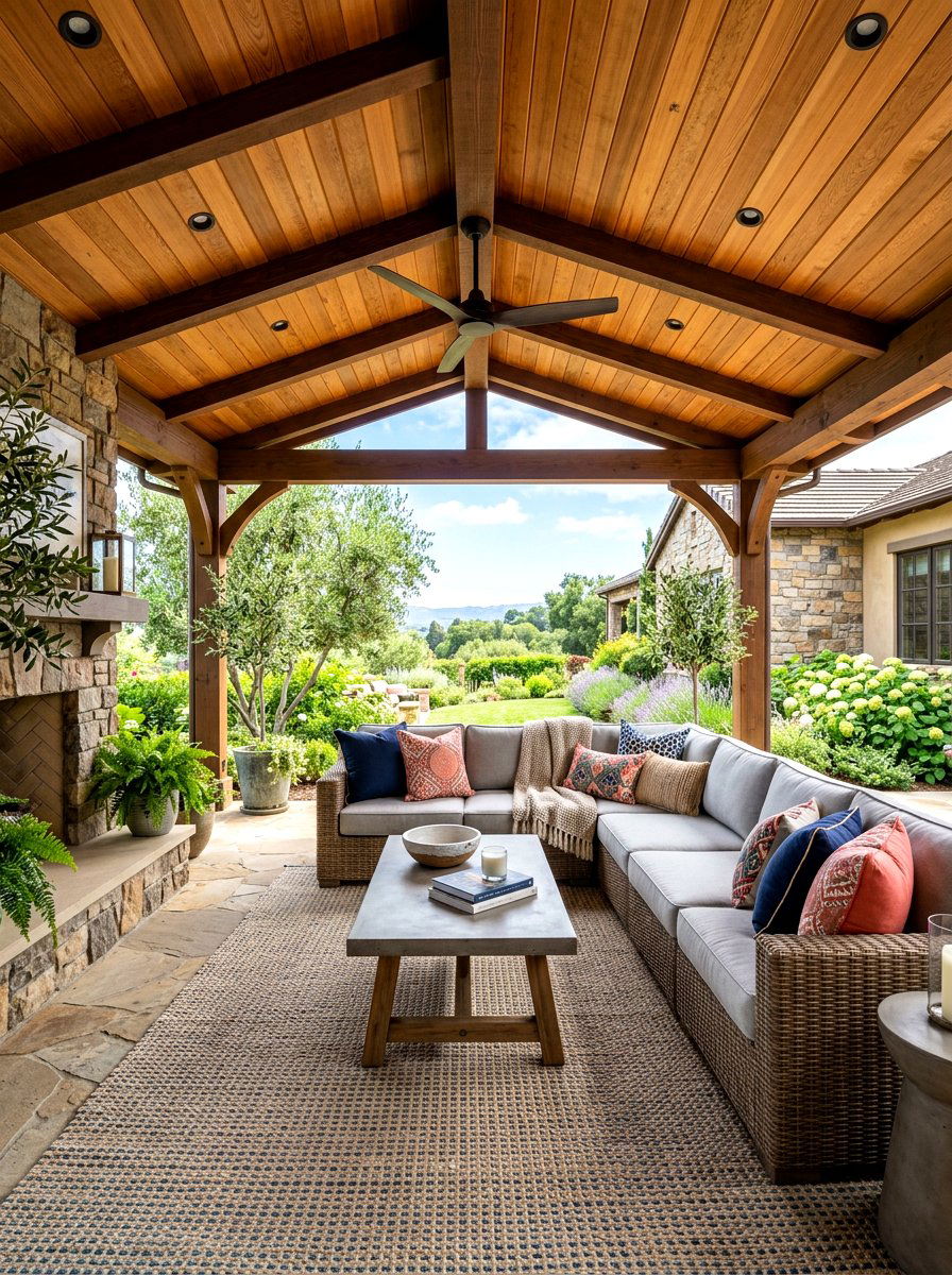 Outdoor Living Room Roof - 30 patio cover ideas