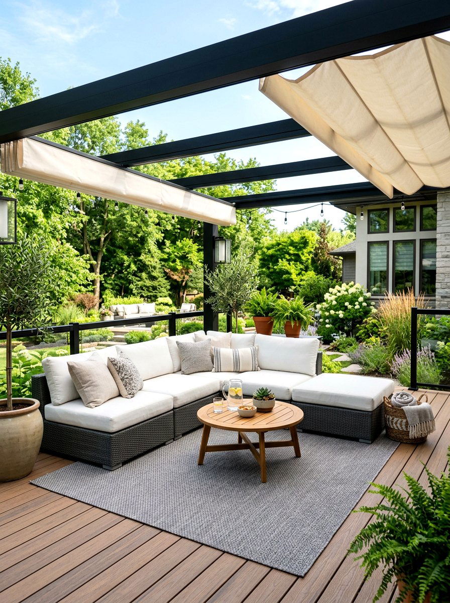 Outdoor Lounge Space - 30 no grass backyard luxury ideas
