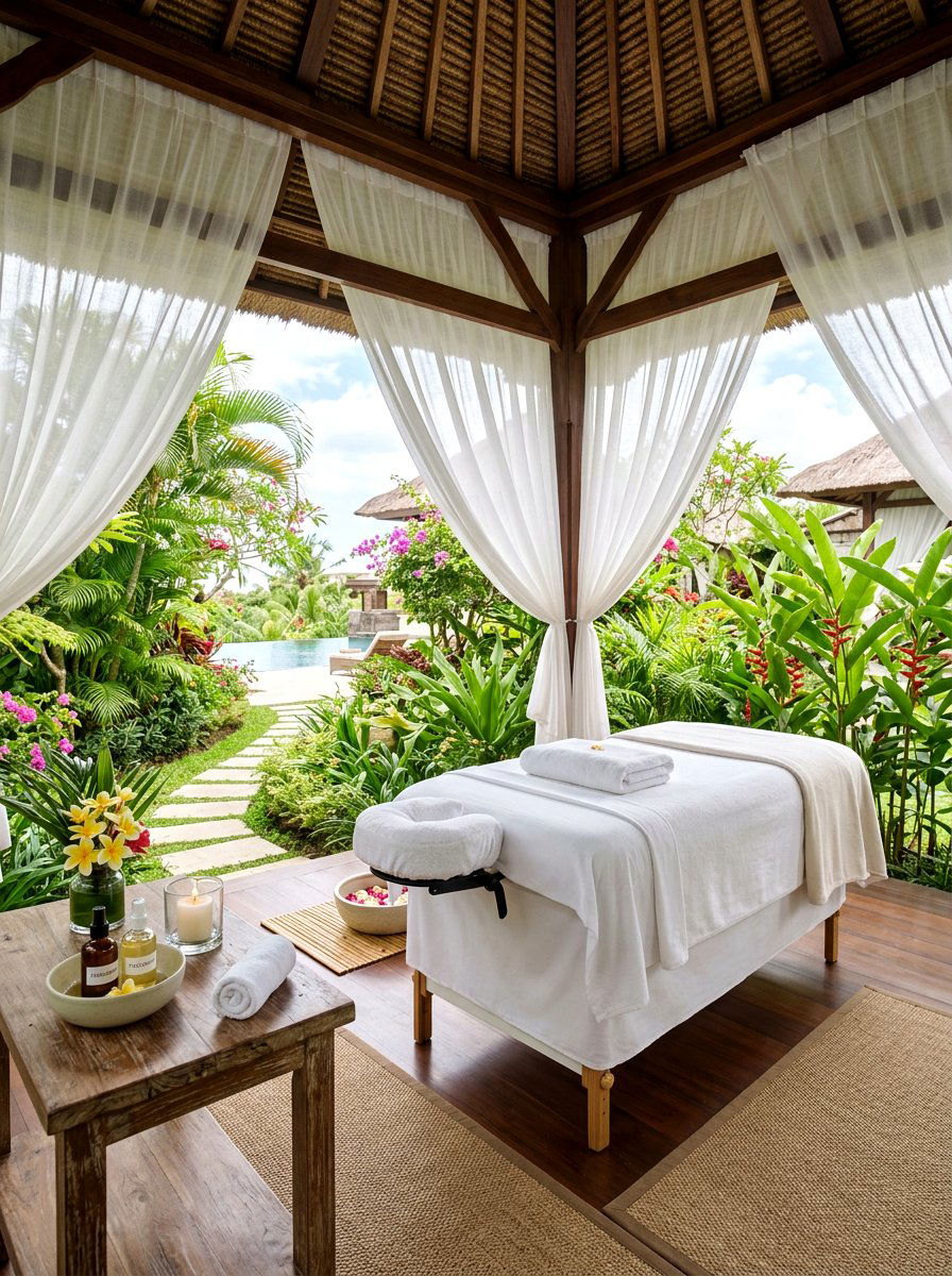 Outdoor Massage Area - 30 backyard spa retreat ideas