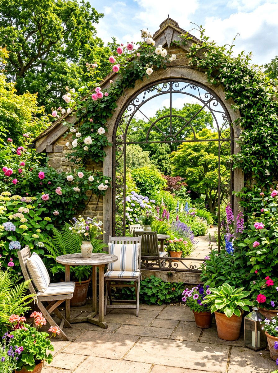 Outdoor Mirror - 30 patio accent wall ideas