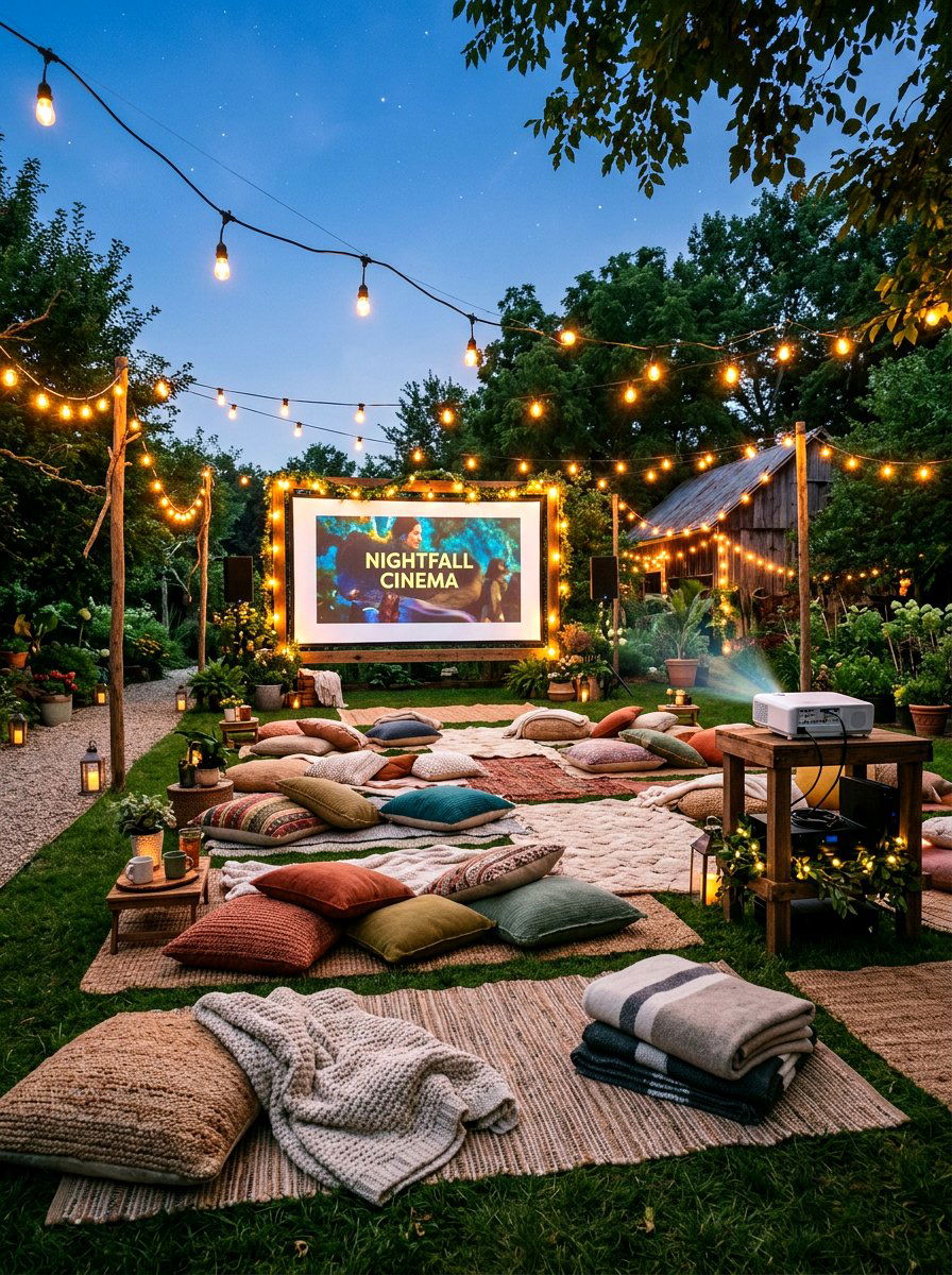 Outdoor Movie Theater - 30 backyard hosting ideas