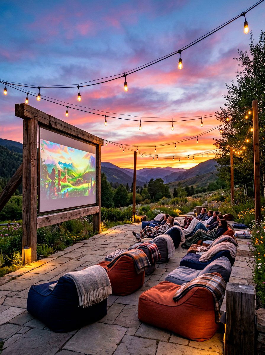 Outdoor Movie Theater - 30 family backyard ideas