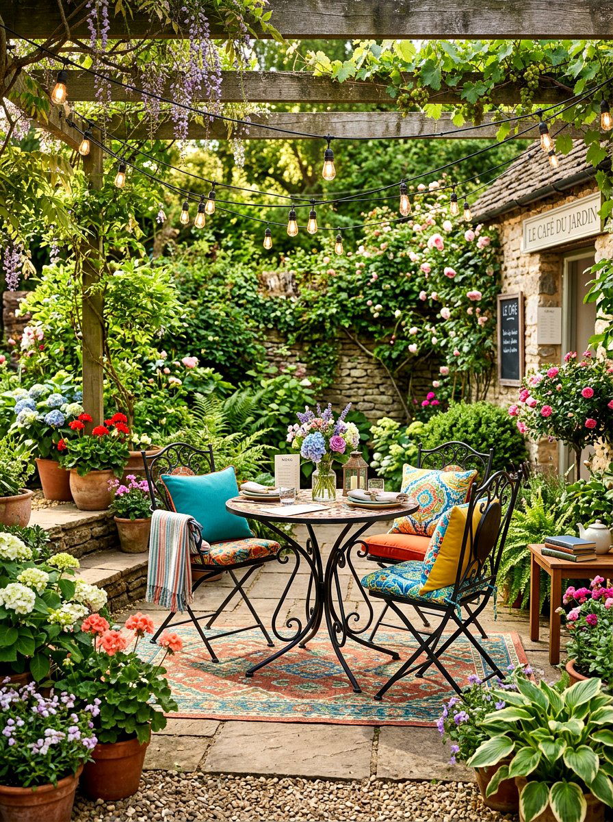 Outdoor Patio Bistro - 30 at home cafe dining ideas