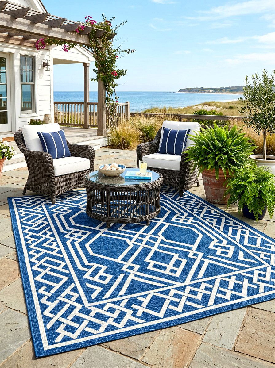 Outdoor Patio Rug - 30 small garden ideas