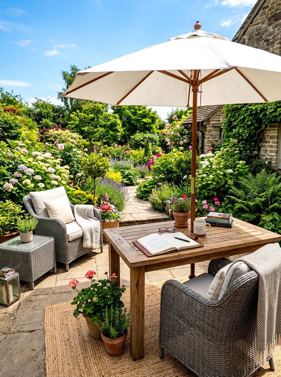 Outdoor Patio Writing Space - 30 journaling nook ideas