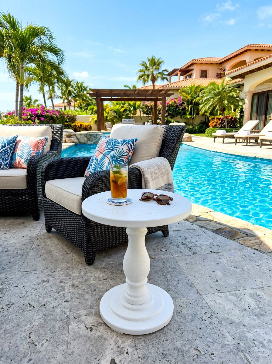 Outdoor Pedestal Side Table - 30 pedestal side table ideas