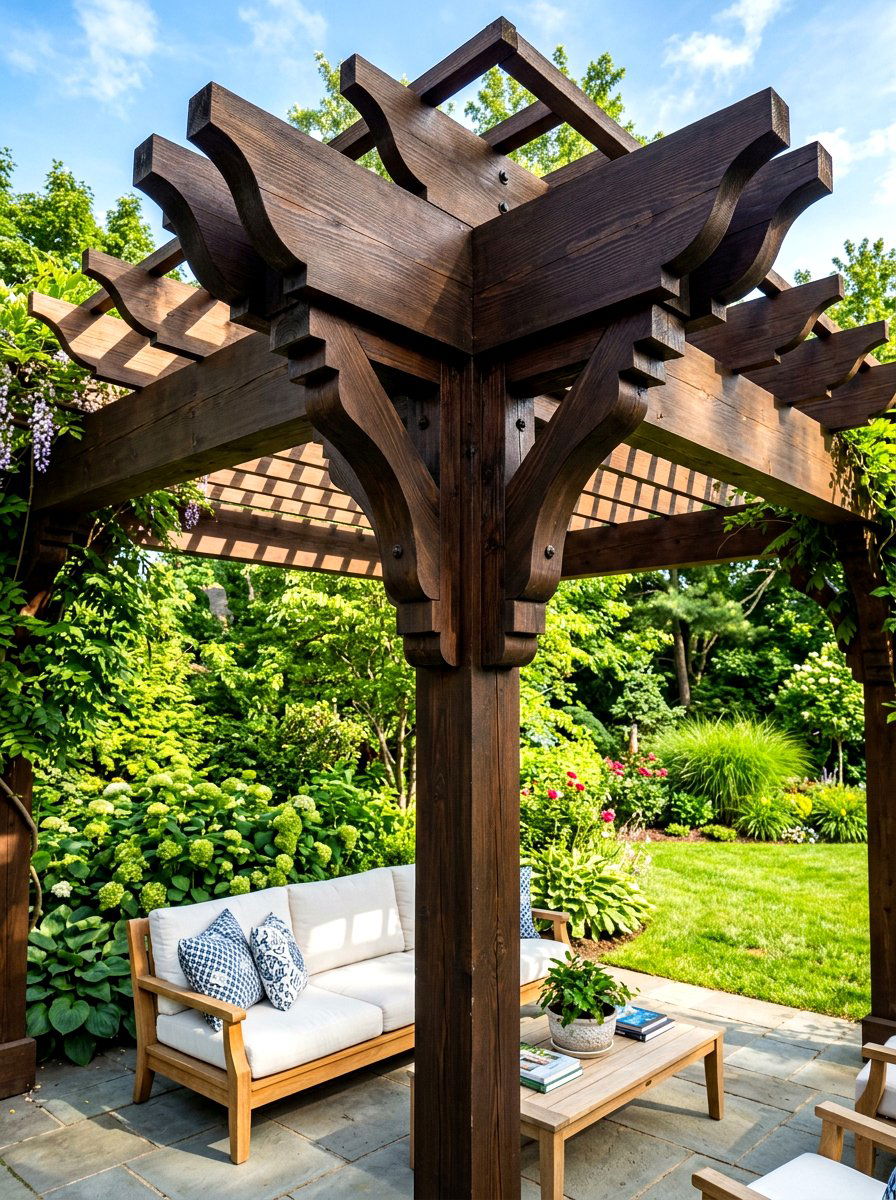 Outdoor Pergola Corbel - 30 decorative corbel ideas