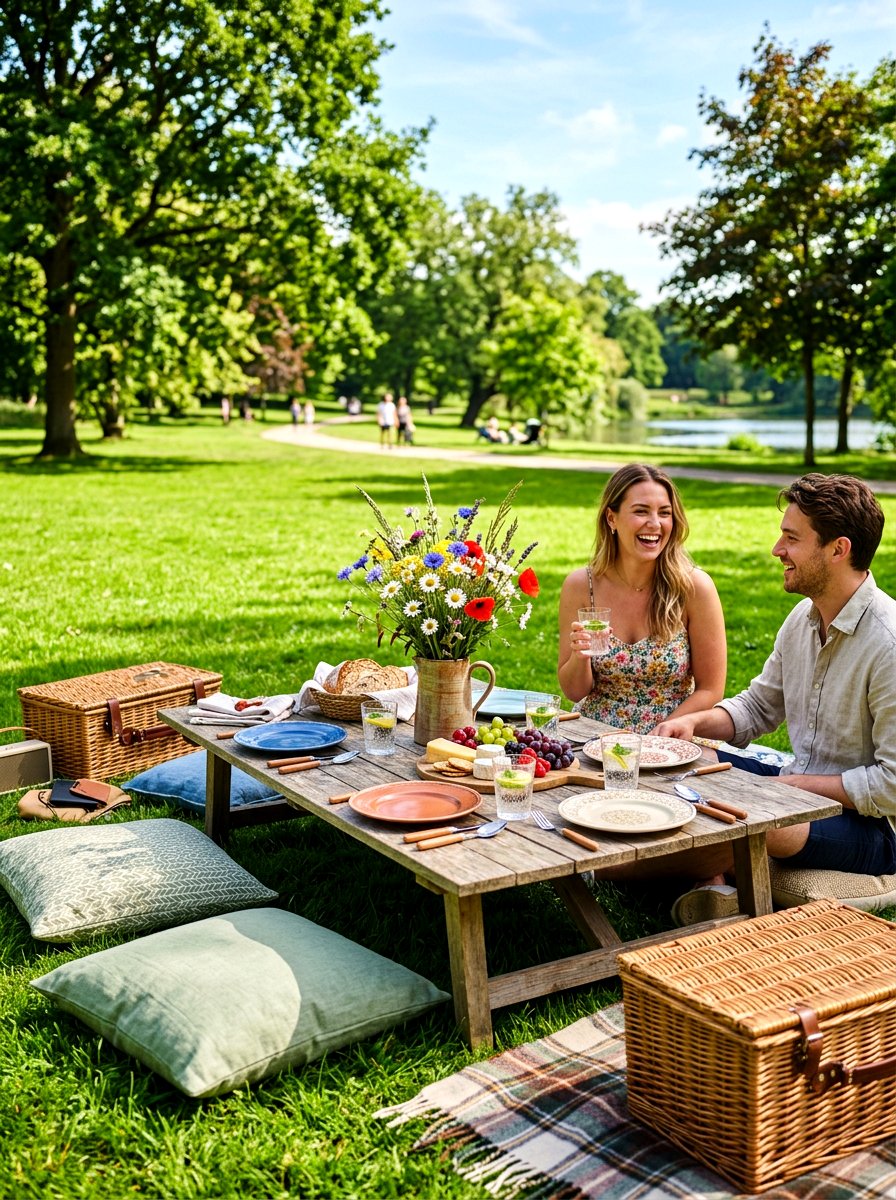 Outdoor Picnic Table - 30 collected tablescape ideas