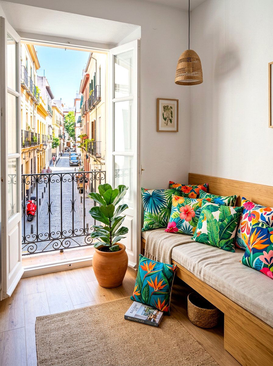 Outdoor Pillow - 30 Juliet balcony decor ideas