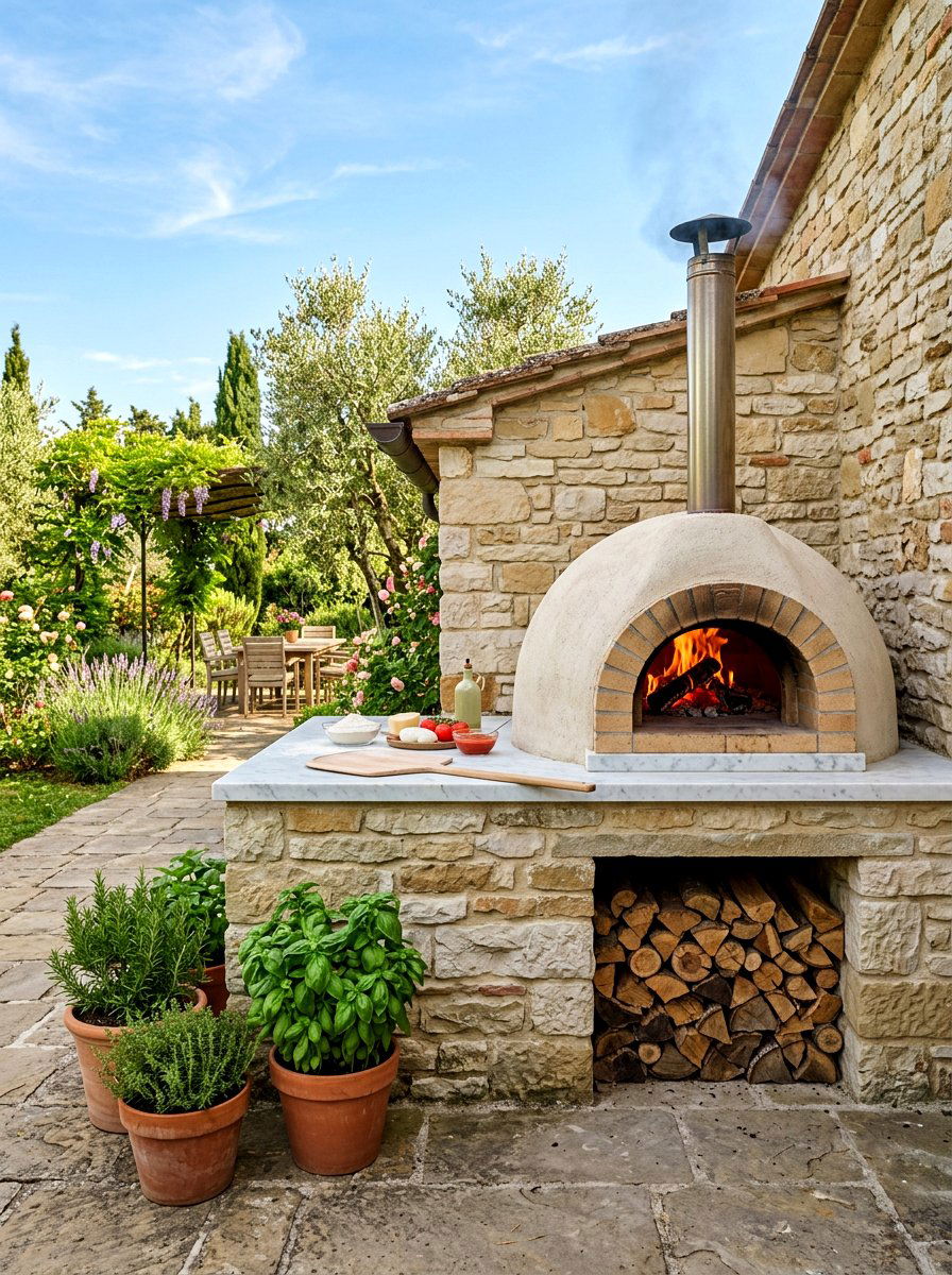 Outdoor Pizza Oven - 30 outdoor kitchen ideas