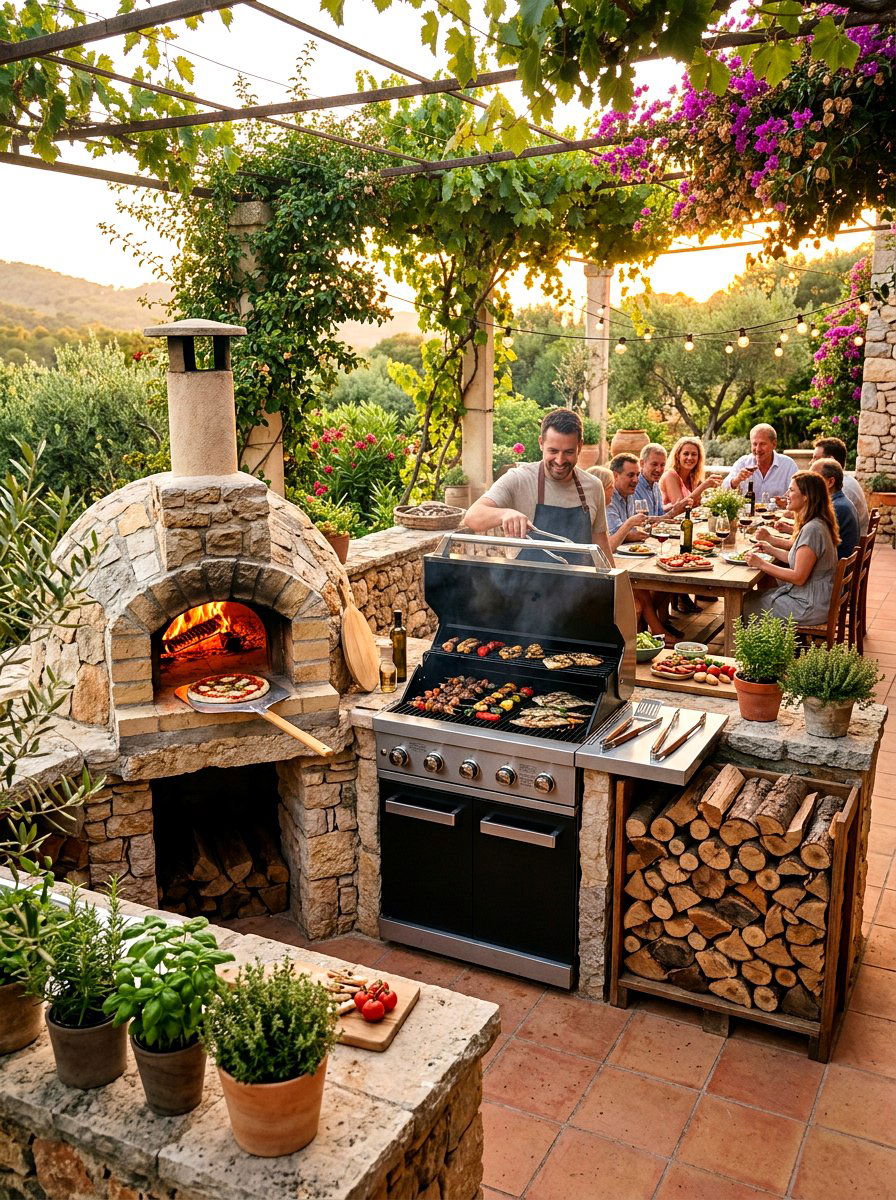 Outdoor Pizza Oven And Grill - 30 grill patio layout ideas