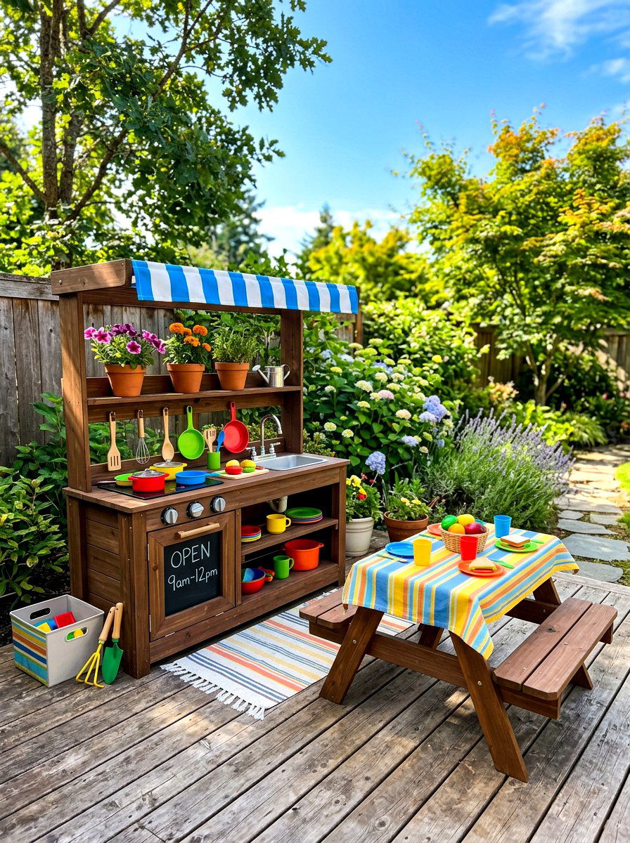 Outdoor Play Kitchen Area - 30 play kitchen corner ideas