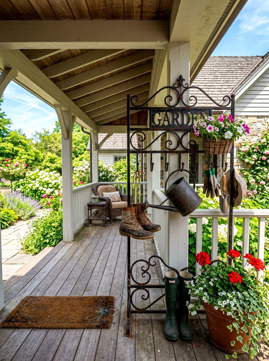 Outdoor Porch Iron Rack - 30 coat rack ideas