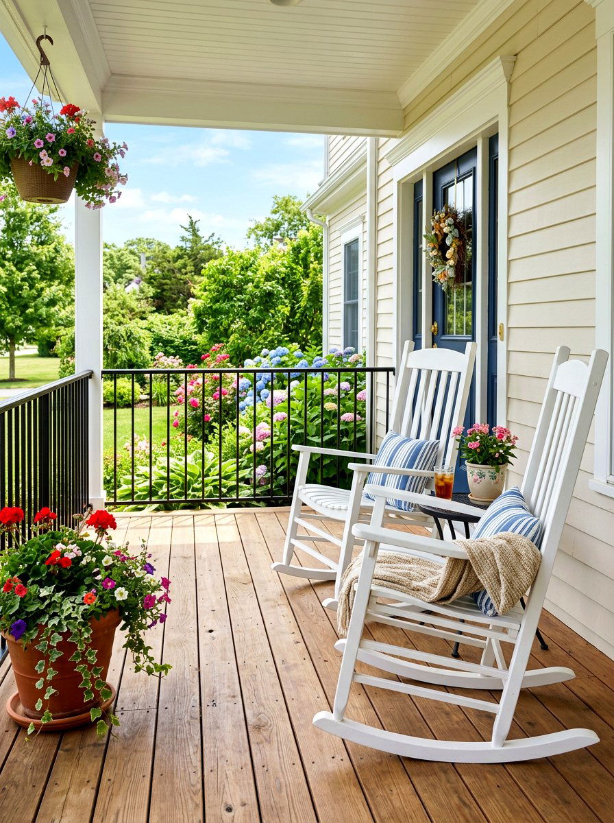Outdoor Porch Rocking Chairs - 30 modern farmhouse decor ideas
