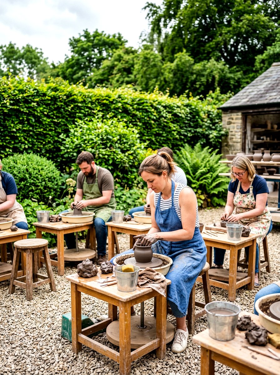 Outdoor Pottery Class - 30 outdoor birthday party ideas