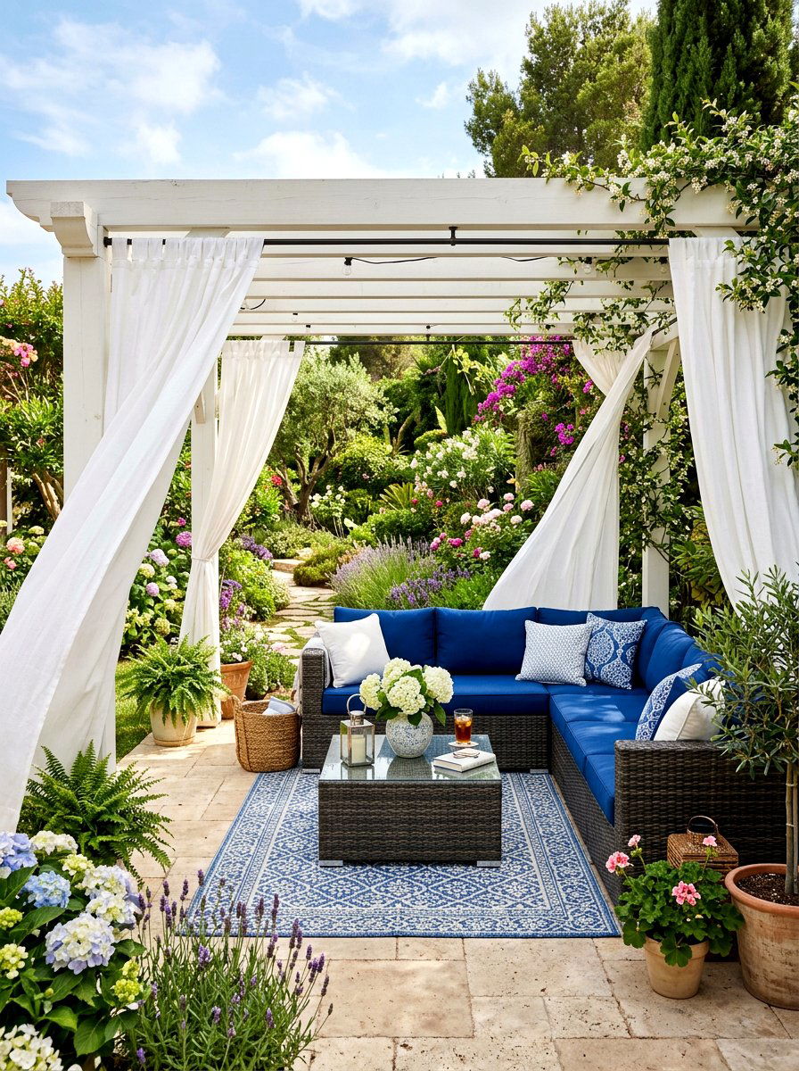 Outdoor Privacy Curtains - 30 private patio screen ideas